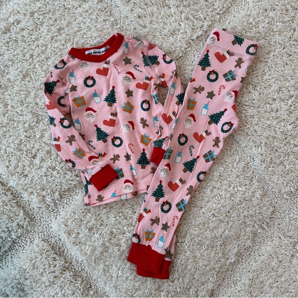 Sun Peony Coconut Holiday PJ Set for Girls